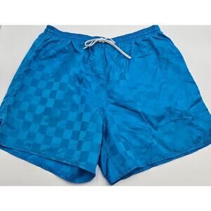 Umbro Blue Checkered Men's Shorts - large
